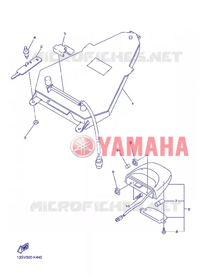 FEU ARRIERE Yamaha MOTO 600 2013 R6  YZF-R6