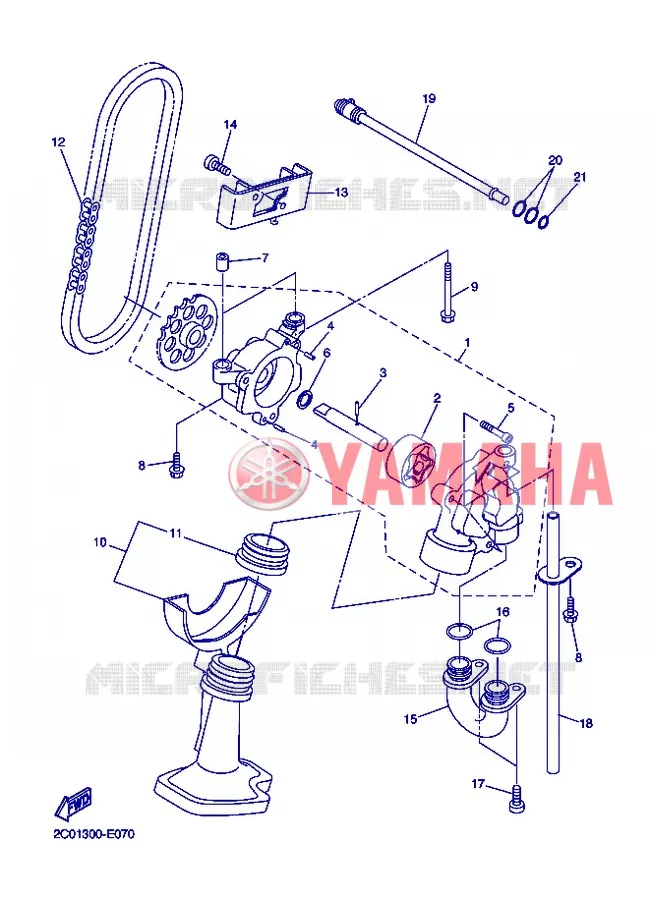 POMPE A HUILE Yamaha MOTO 600 2013 R6  YZF-R6