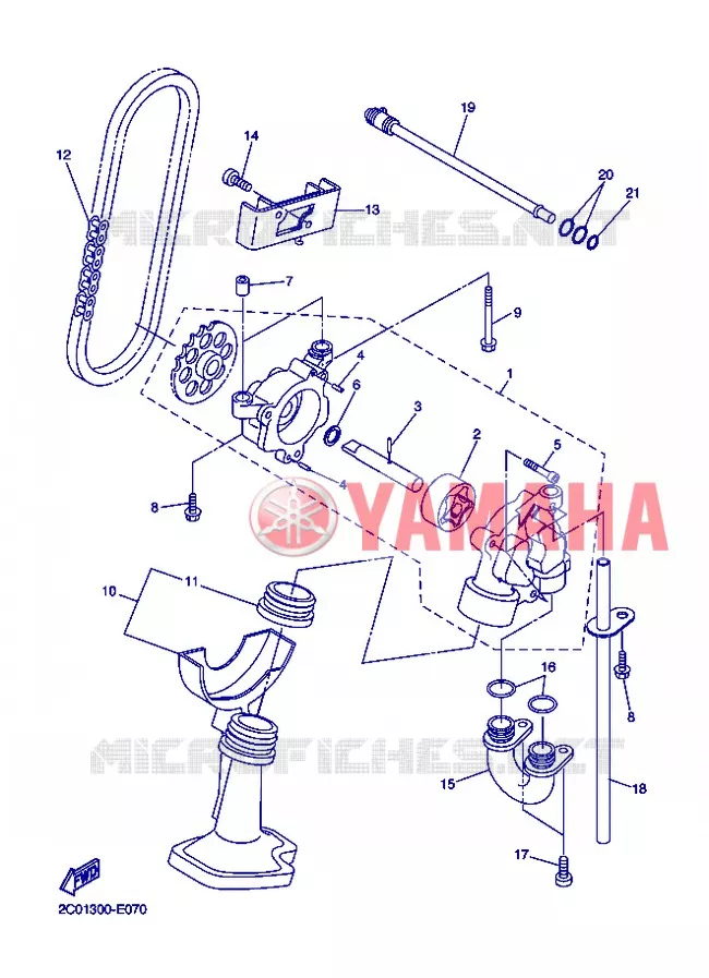 POMPE A HUILE Yamaha MOTO 600 2013 R6  YZF-R6