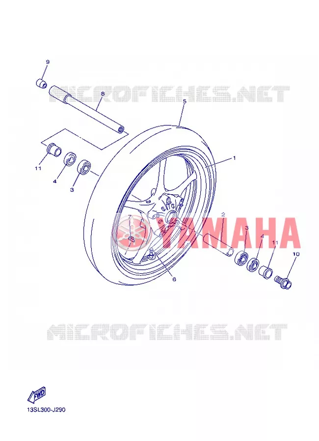 ROUE AVANT Yamaha MOTO 600 2013 R6  YZF-R6