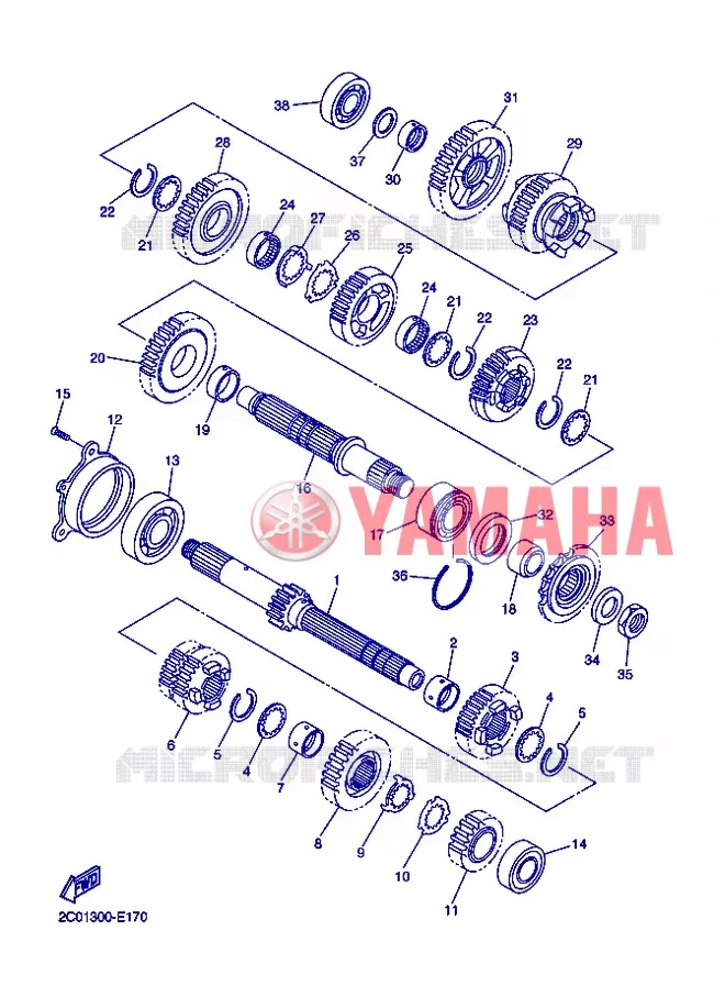 TRANSMISSION Yamaha MOTO 600 2013 R6  YZF-R6