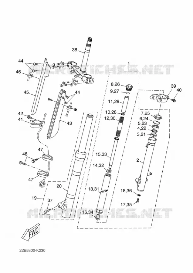 FOURCHE 2 Yamaha MOTO 125 2011 WR-R  WR125R