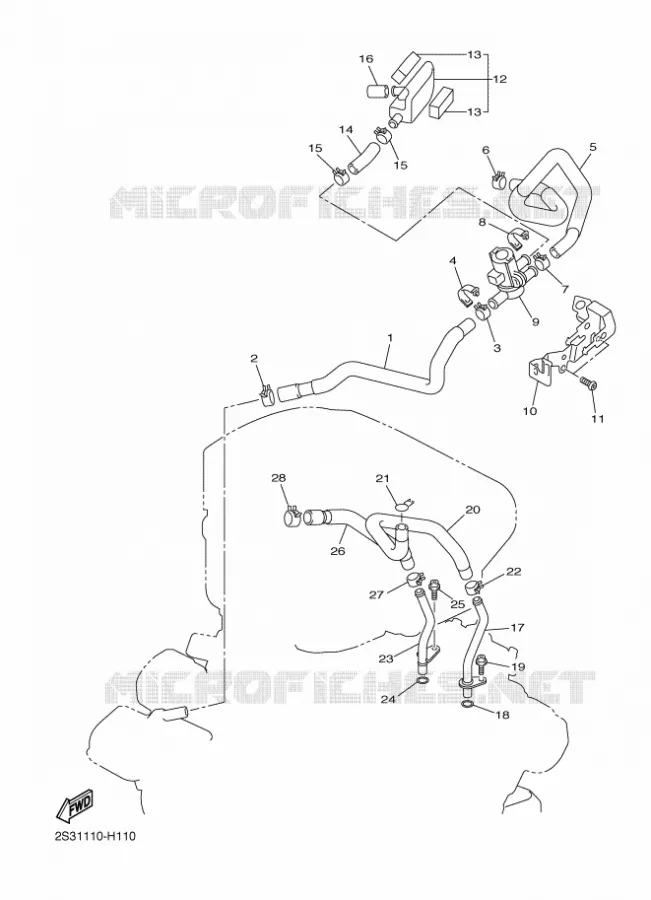 SYSTÈME D'ADMISSION D'AIR AIS Yamaha MOTO 1700 2011 VMAX  VMX17VMAX