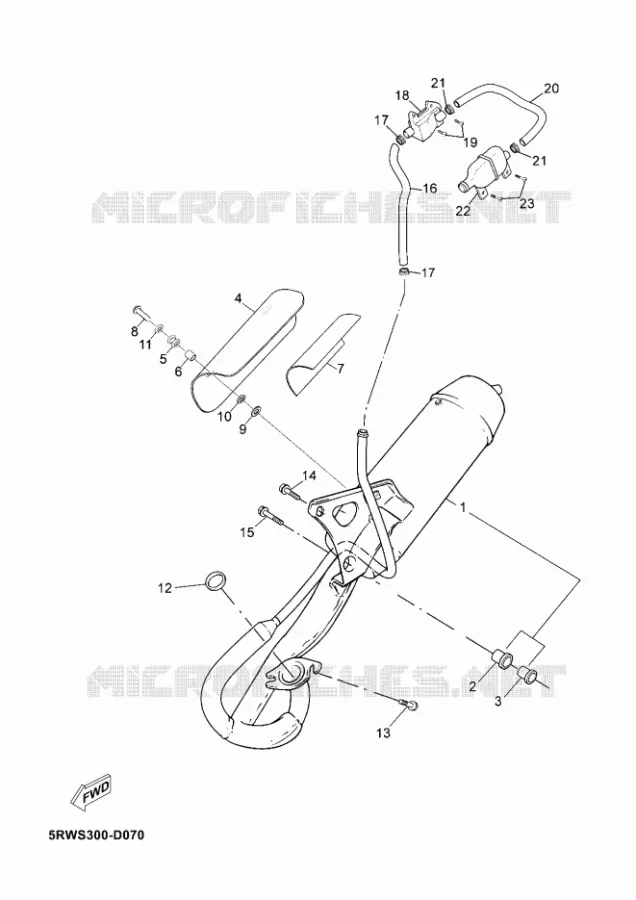 ECHAPPEMENT Yamaha SCOOTER 50 2011 JOG RR LIQUIDE  CS50ZJOG RR
