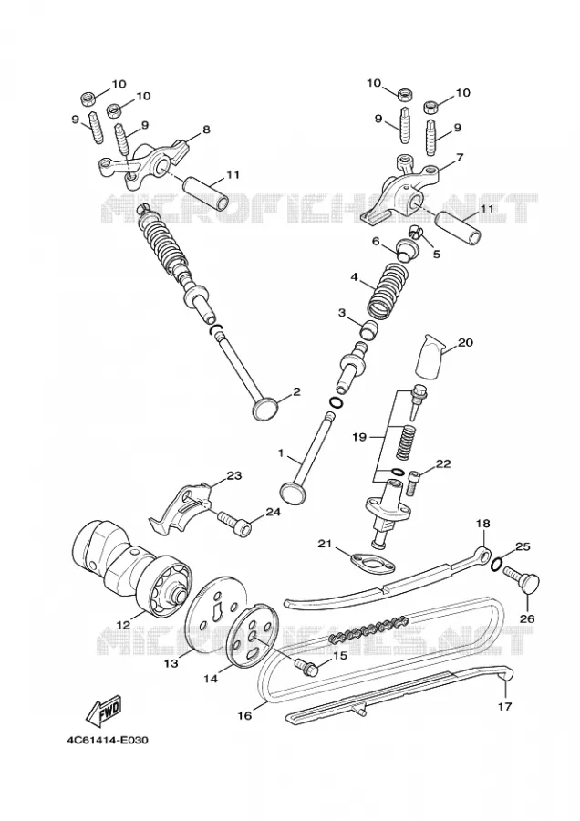 SOUPAPE Yamaha SCOOTER 125 2011 CYGNUS  XC125