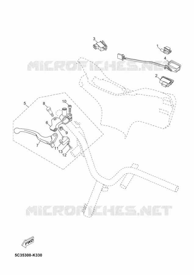 COMMODO / LEVIER Yamaha SCOOTER 50 2011 NEOS 4T  YN50FNEO'S