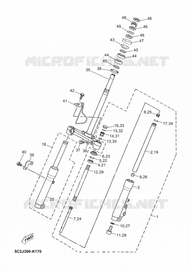 FOURCHE Yamaha SCOOTER 50 2012 NEOS  YN50