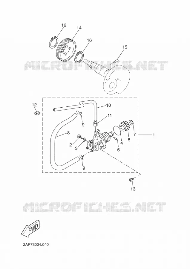 POMPE A HUILE Yamaha SCOOTER 50 2012 NEOS  YN50