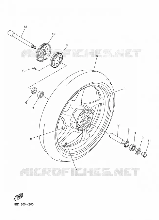 ROUE AVANT Yamaha MOTO 800 2012 FZ8 ABS  FZ8-NA