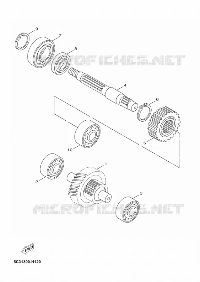 TRANSMISSION Yamaha SCOOTER 50 2012 NEOS 4T UBS  YN50FUNEO'S 4+