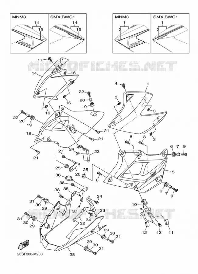 COUVERCLE LATERAL 2 Yamaha MOTO 600 2013 XJ6  XJ6N