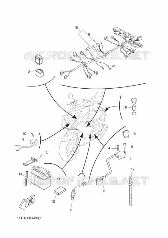 PARTIE ELECTRIQUE 2 Yamaha SCOOTER 50 2014 AEROX  NS50AEROX