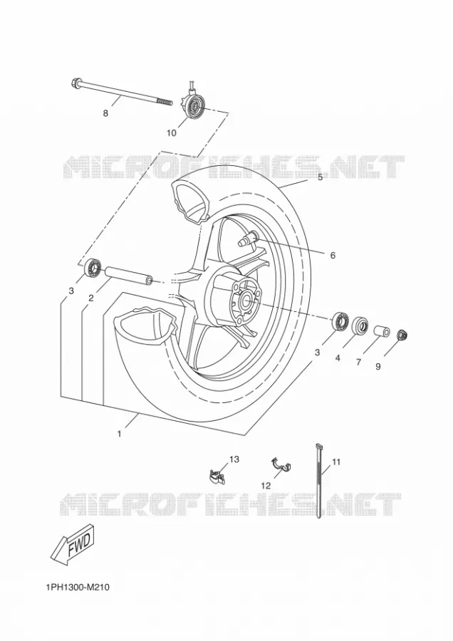 ROUE AVANT Yamaha SCOOTER 50 2014 AEROX  NS50AEROX