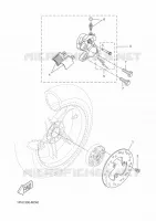ETRIER DE FREIN ARRIERE pour Yamaha AEROX 50 NAKED  de 2014