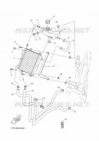 RADIATEUR / DURITES pour Yamaha AEROX 50 NAKED  de 2014