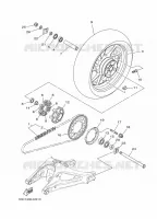 ROUE ARRIERE pour Yamaha MT09 de 2014