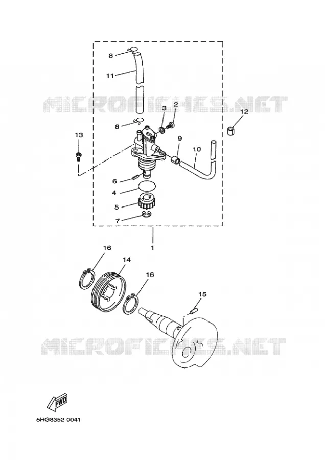 POMPE A HUILE Yamaha SCOOTER 50 2014 SLIDER  EW50N