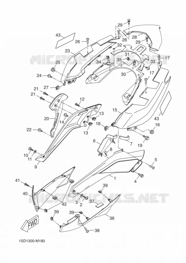 COUVERCLE LATERAL Yamaha SCOOTER 400 2014 XMAX ABS  YP400RA