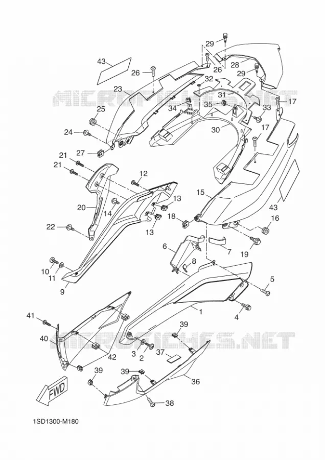 COUVERCLE LATERAL Yamaha SCOOTER 400 2014 XMAX  YP400R
