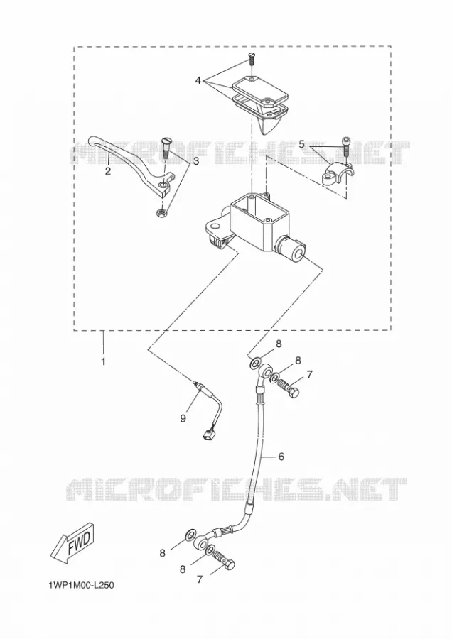 MAITRE CYLINDRE DE FREIN AVANT Yamaha SCOOTER 50 2014 BOOSTER  CW50LN