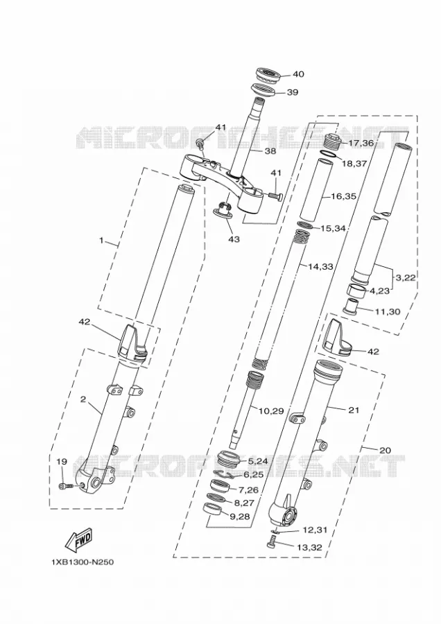 FOURCHE Yamaha MOTO 700 2014 MT07 ABS  MT07A