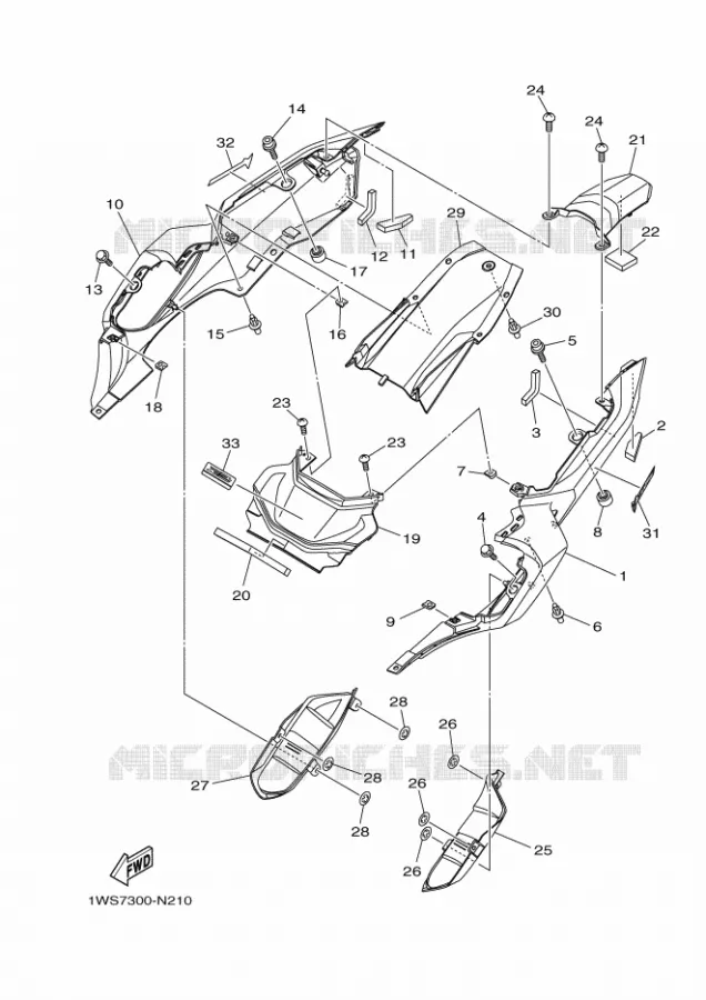 COUVERCLE LATERAL Yamaha MOTO 700 2014 MT07 ABS  MT07A