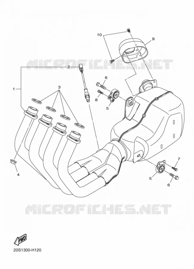 ECHAPPEMENT Yamaha MOTO 600 2014 XJ6  XJ6N