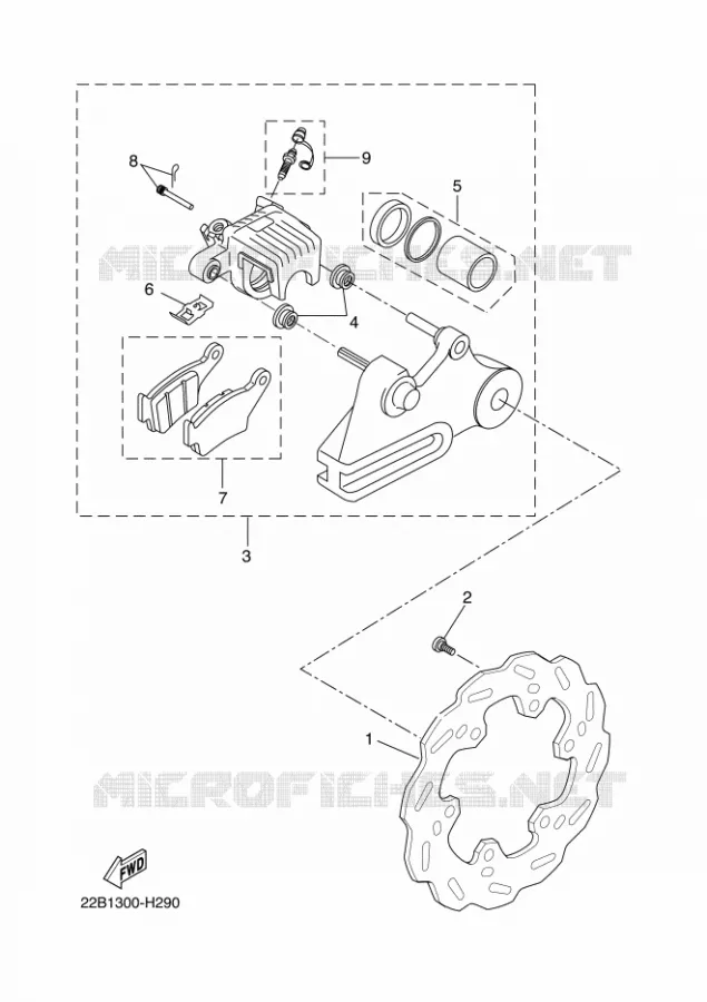 ETRIER DE FREIN ARRIERE Yamaha MOTO 125 2014 WR-R  WR125R