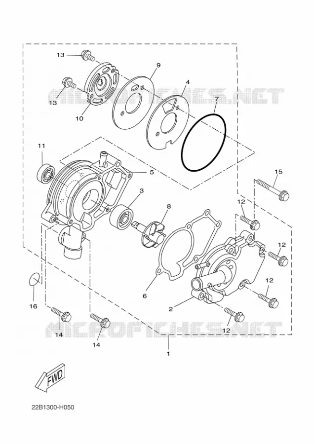 POMPE A EAU / DURITES Yamaha MOTO 125 2014 WR-R  WR125R