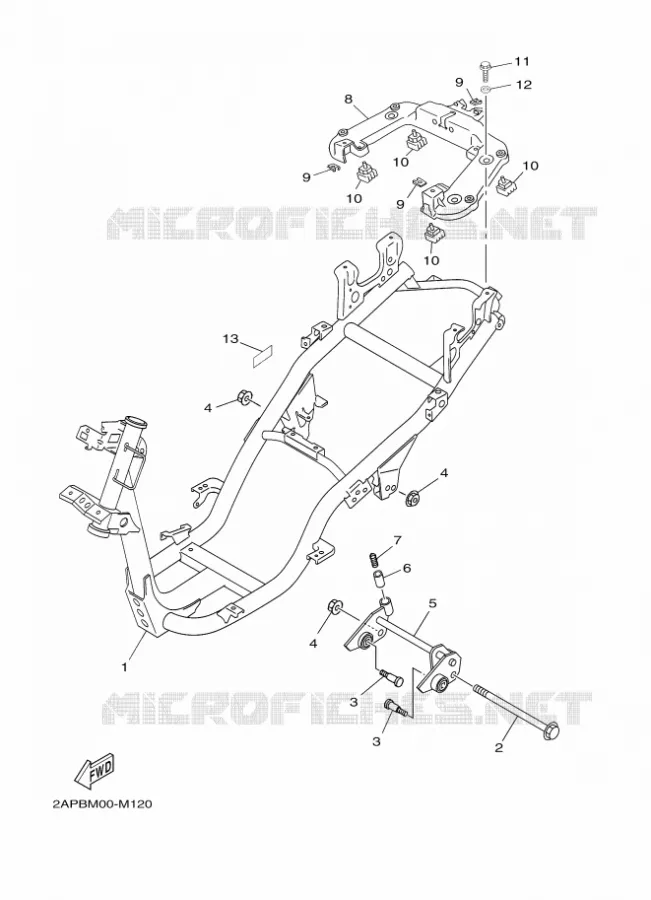 CADRE Yamaha SCOOTER 50 2014 OVETTO  YN50
