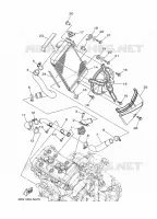 RADIATEUR / DURITES pour Yamaha XT1200Z de 2014