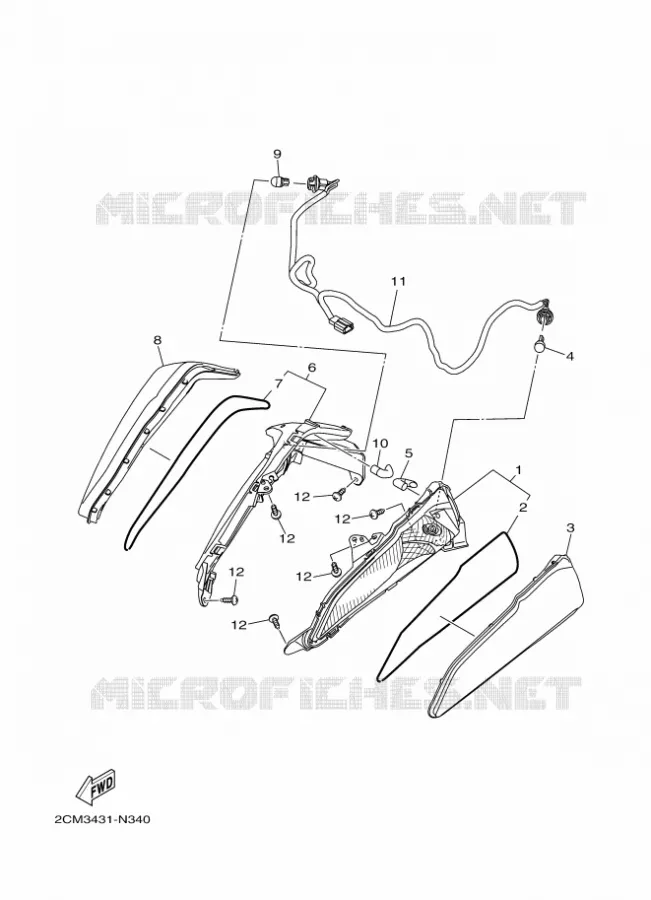 CLIGNOTANT Yamaha SCOOTER 125 2014 TRICITY  MW125TRICITY