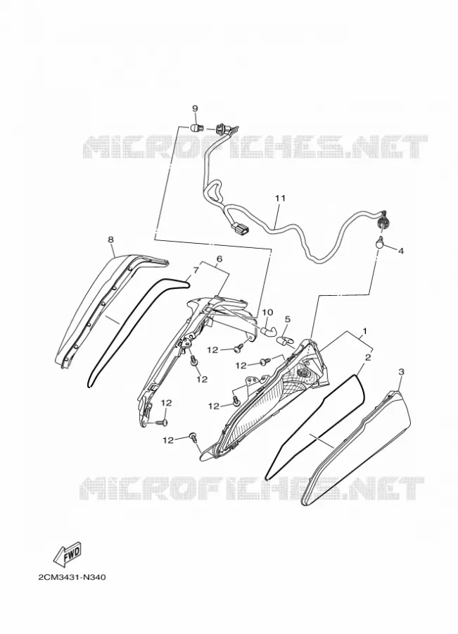 CLIGNOTANT Yamaha SCOOTER 125 2014 TRICITY  MW125TRICITY