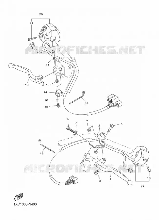 COMMODO / LEVIER Yamaha MOTO 950 2014 BOLT  XVS950CUXV950R