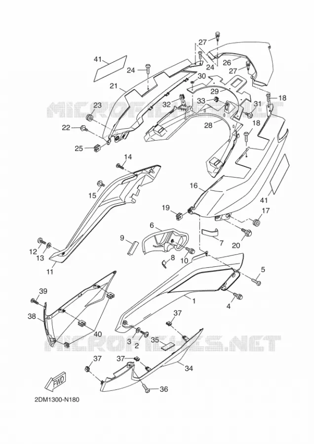 COUVERCLE LATERAL Yamaha SCOOTER 125 2014 XMAX  YP125R