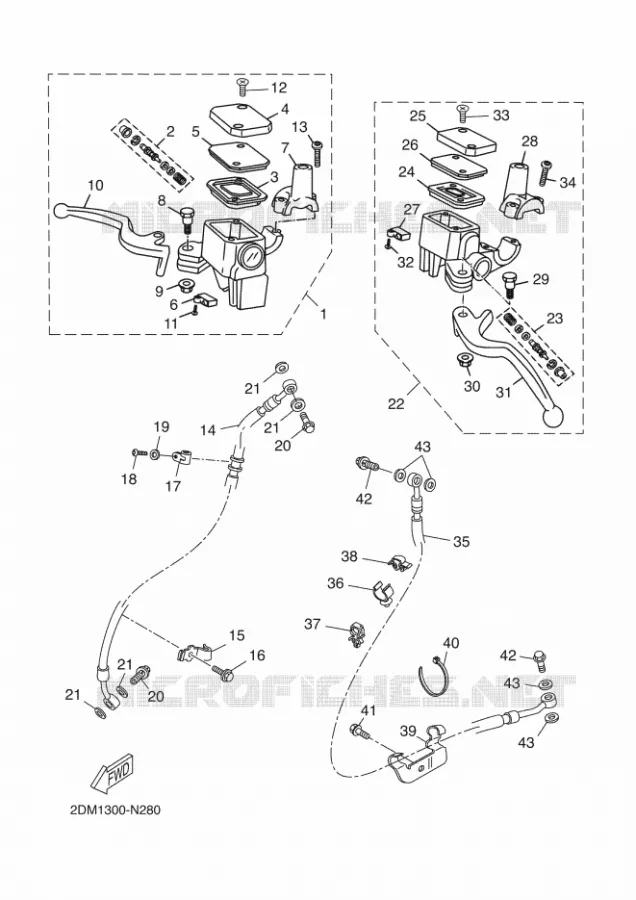 MAITRE CYLINDRE DE FREIN AVANT Yamaha SCOOTER 125 2014 XMAX  YP125R
