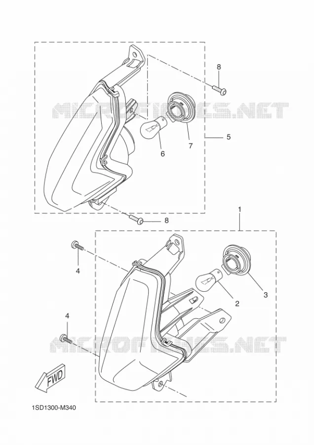 CLIGNOTANT Yamaha SCOOTER 125 2014 XMAX  YP125R