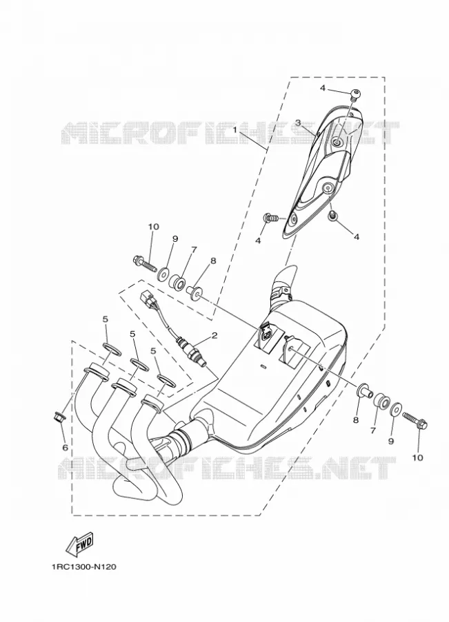 ECHAPPEMENT Yamaha MOTO 850 2014 MT09 ABS  MT09A