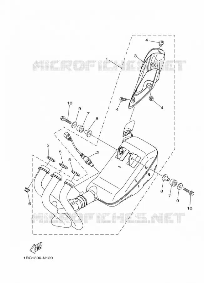 ECHAPPEMENT Yamaha MOTO 850 2014 MT09 ABS  MT09A