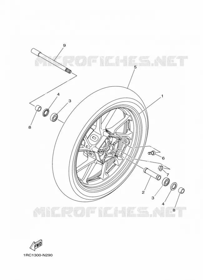 ROUE AVANT Yamaha MOTO 850 2014 MT09 ABS  MT09A