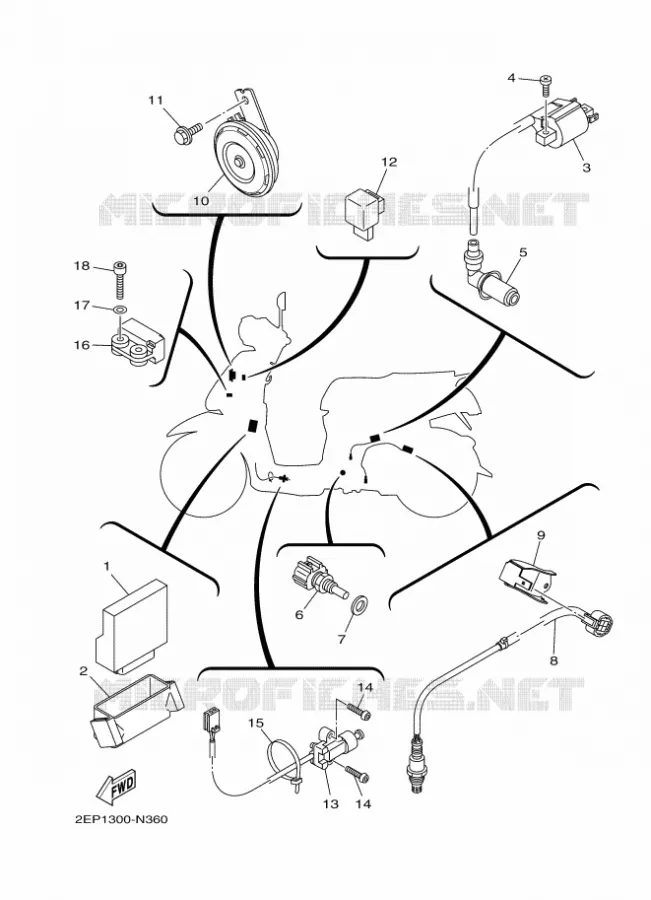 PARTIE ELECTRIQUE 2 Yamaha SCOOTER 115 2014 MBK FLIPPER  XC115S