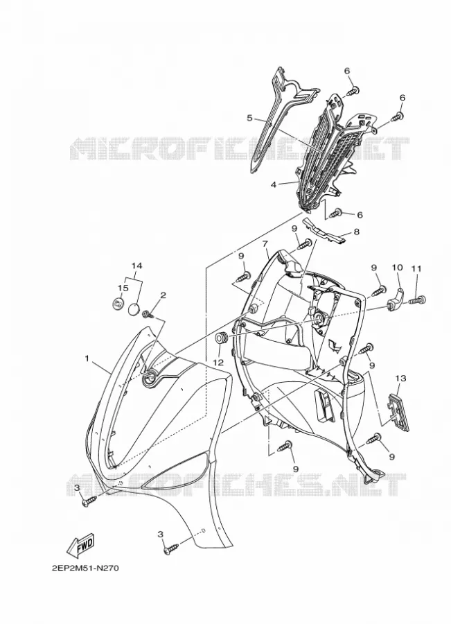 PROTEGE JAMBES Yamaha SCOOTER 115 2014 MBK FLIPPER  XC115S