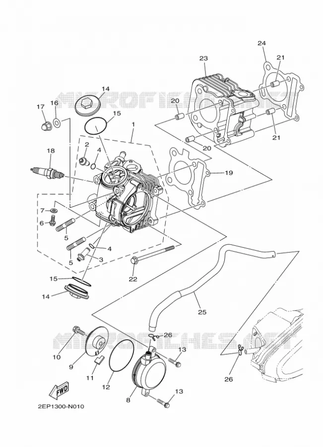 CYLINDRE Yamaha SCOOTER 115 2014 MBK FLIPPER  XC115S
