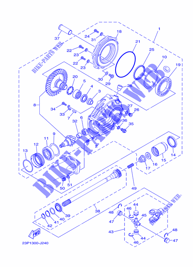 CARDAN / COUPLE CONIQUE pour Yamaha XT1200ZE de 2014