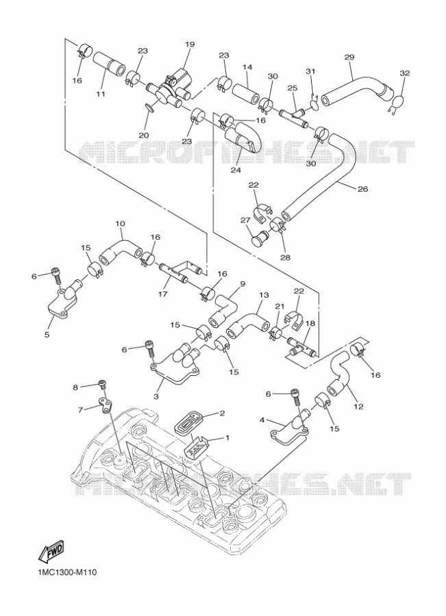SYSTÈME D'ADMISSION D'AIR AIS Yamaha MOTO 1300 2014 FJR  FJR1300AE