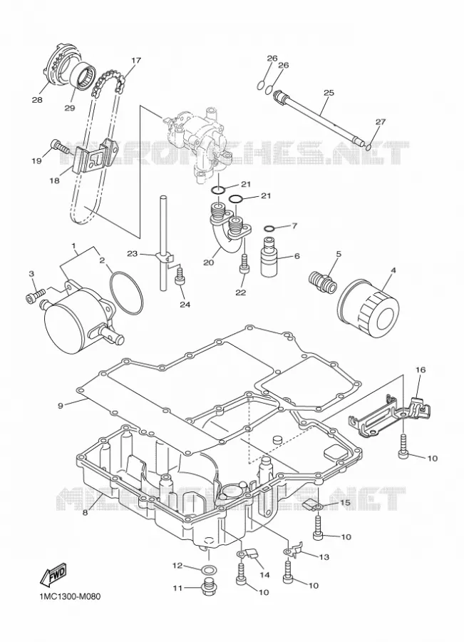 RADIATEUR D'HUILE / ECHANGEUR Yamaha MOTO 1300 2014 FJR  FJR1300AE