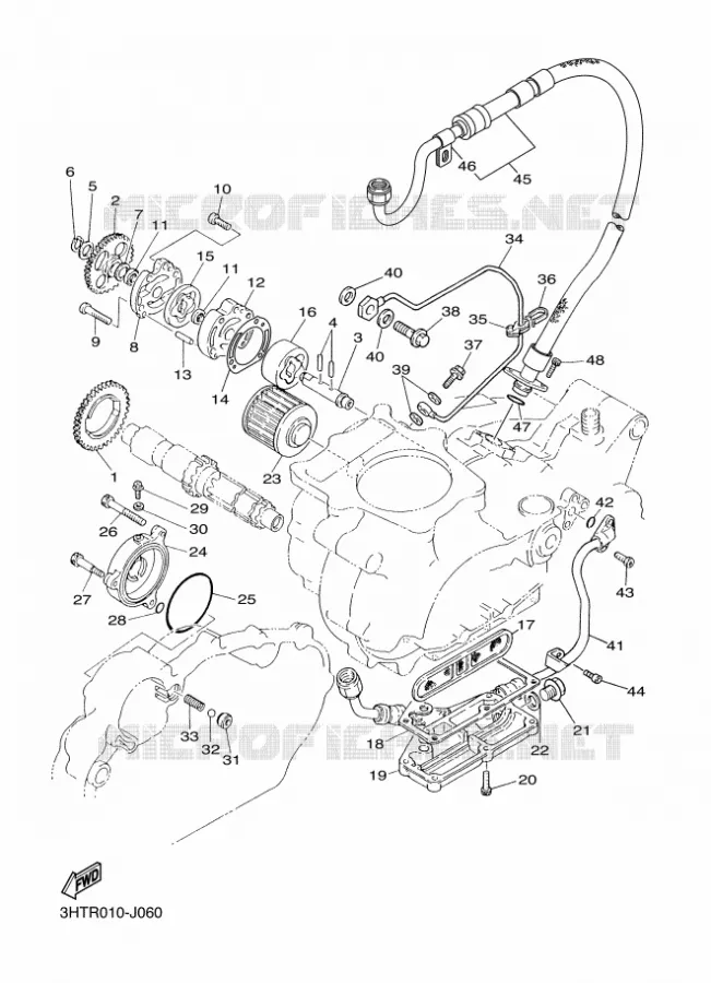 POMPE A HUILE Yamaha MOTO 400 2014 SR  SR400