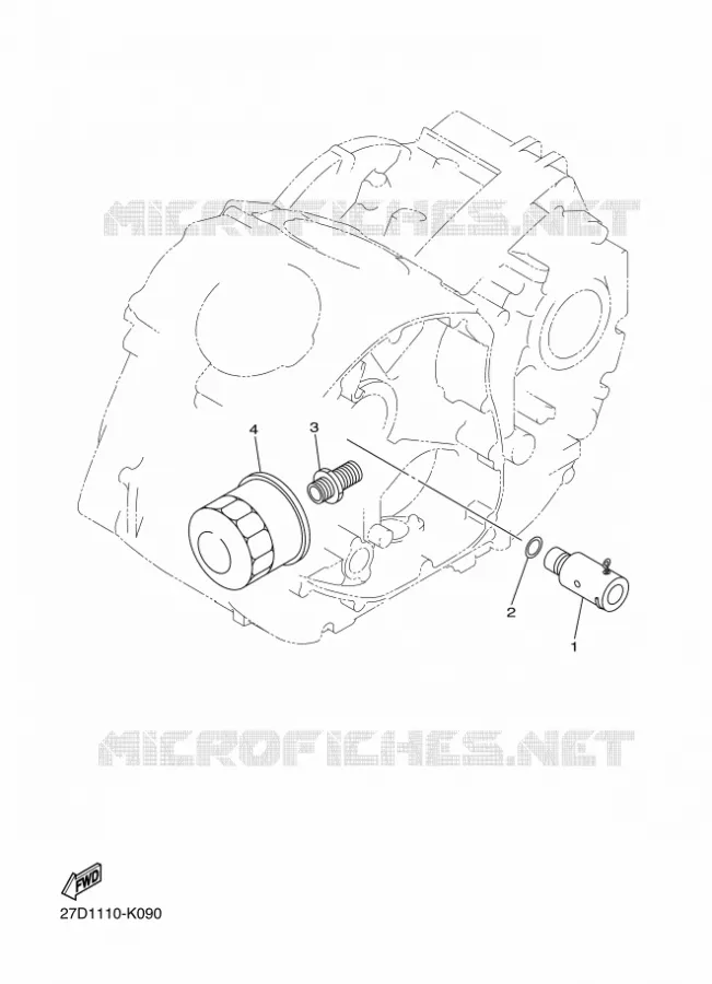FILTRE A HUILE Yamaha MOTO 1300 2014 XVS  XVS1300CU
