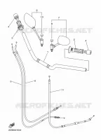 GUIDON ET CABLES pour Yamaha XJ6NA de 2014