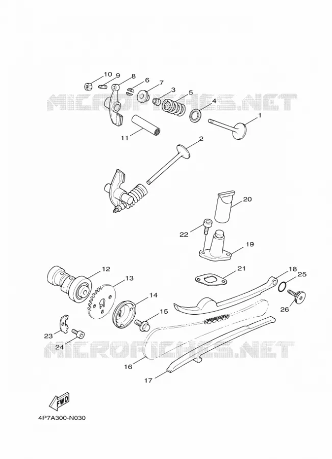 ARBRE A CAMES / SOUPAPES Yamaha SCOOTER 125 2014 VITY  XC125E